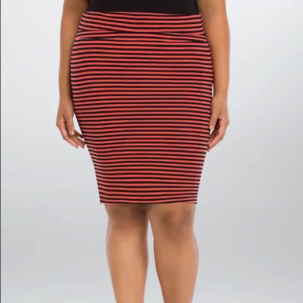 NWT torrid striped fold over midi skirt size 2x